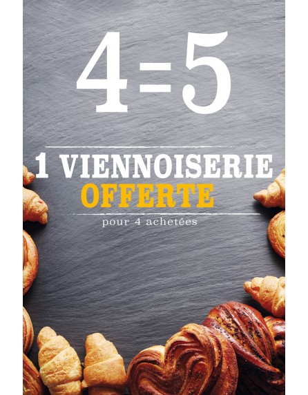 Affiche Boulangerie 4 Egal 5 Viennoiseries Affishop