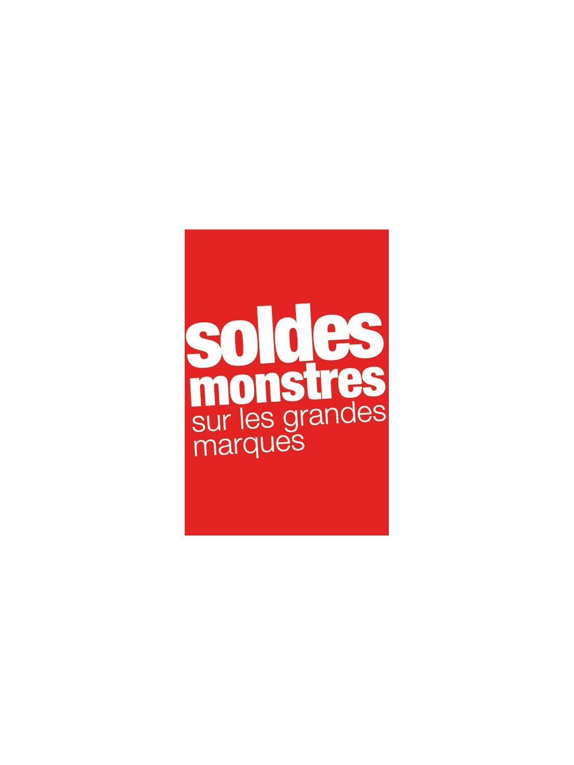 Affiche "soldes monstres" rouge