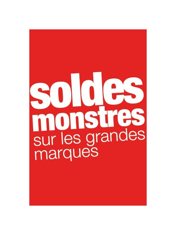 Affiche "soldes monstres" rouge