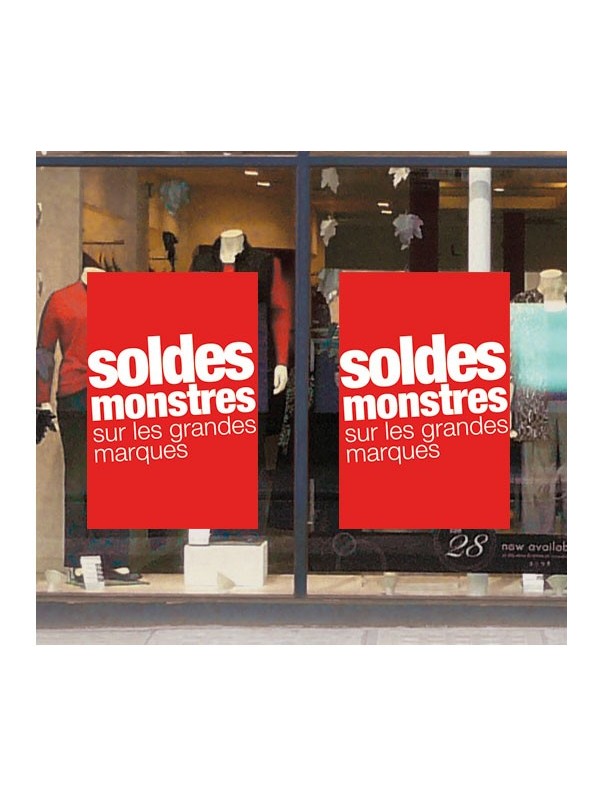 Présentation affiche "soldes monstres"