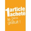 Affiche "deuxième article gratuit" orange