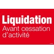 Affiche "liquidation avant cessation d'activité"