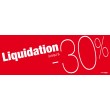 Bandeaux "liquidation -30%" rouge
