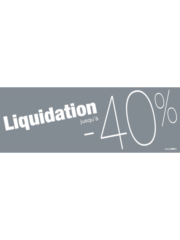 Bandeaux "liquidation -40%"