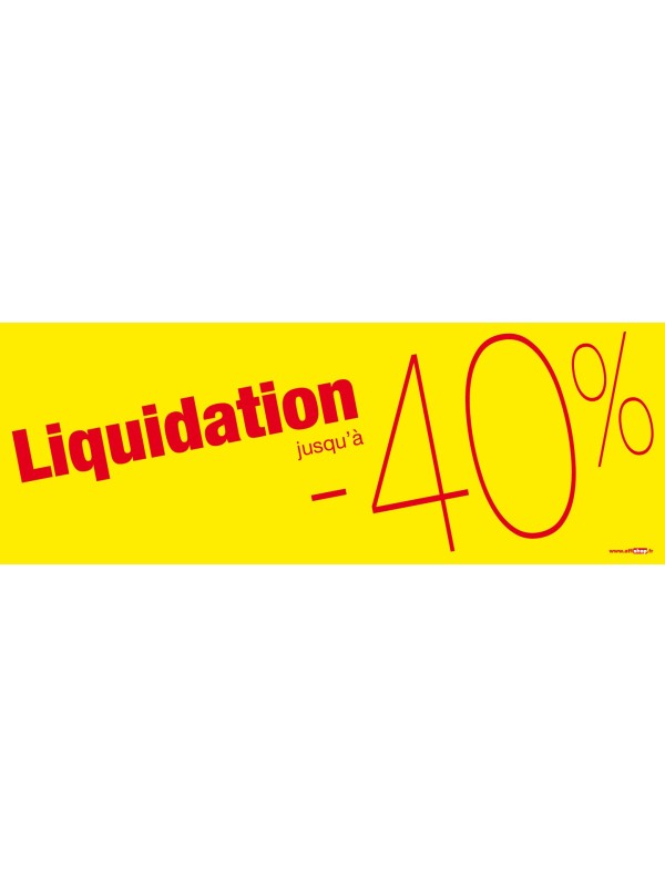Bandeaux "liquidation -40%"