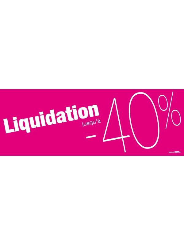 Bandeaux "liquidation -40%"
