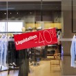 Bandeaux "liquidation -40%"