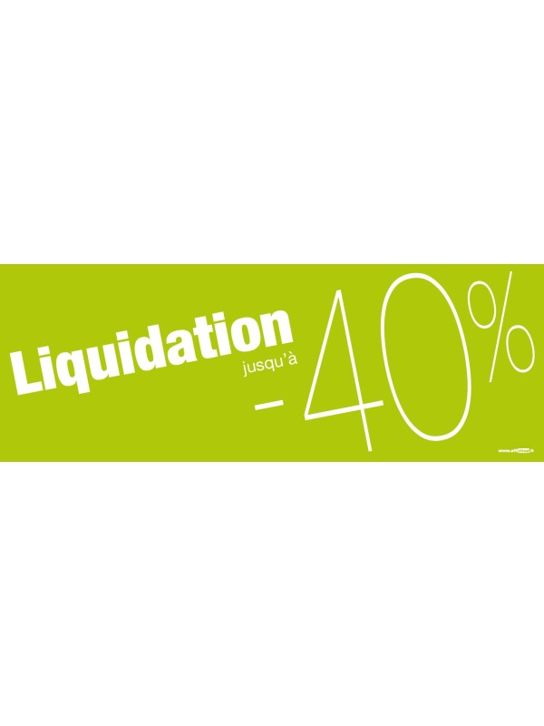 Bandeaux "liquidation -40%"