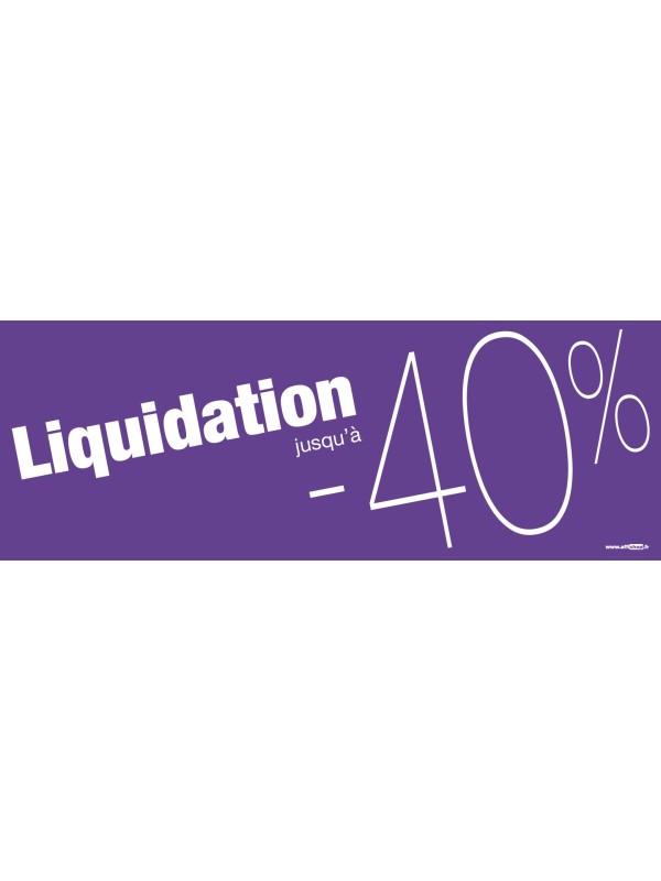 Bandeaux "liquidation -40%"