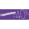 Bandeaux "liquidation -40%"