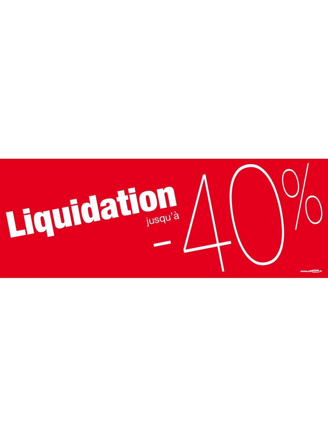 Bandeaux "liquidation -40%" 