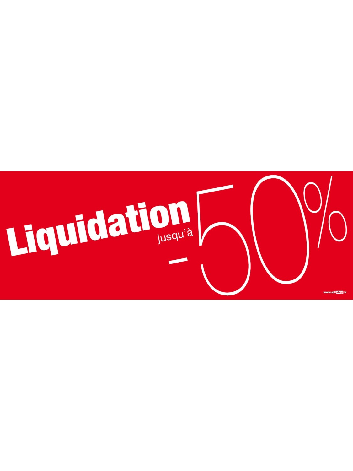 Bandeaux "liquidation -50%