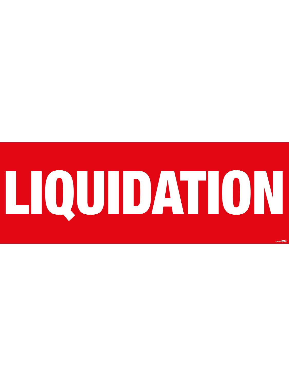 Banderole "liquidation" rouge
