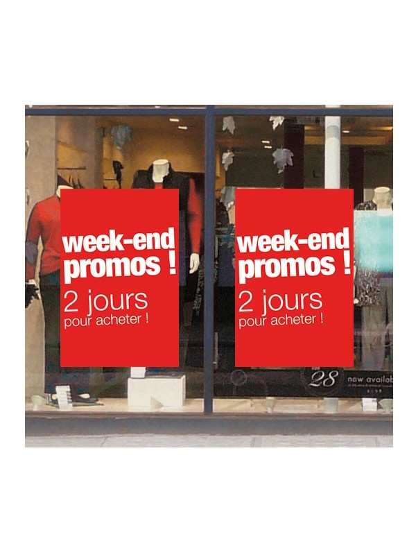 Présentation affiche "week-end promos"