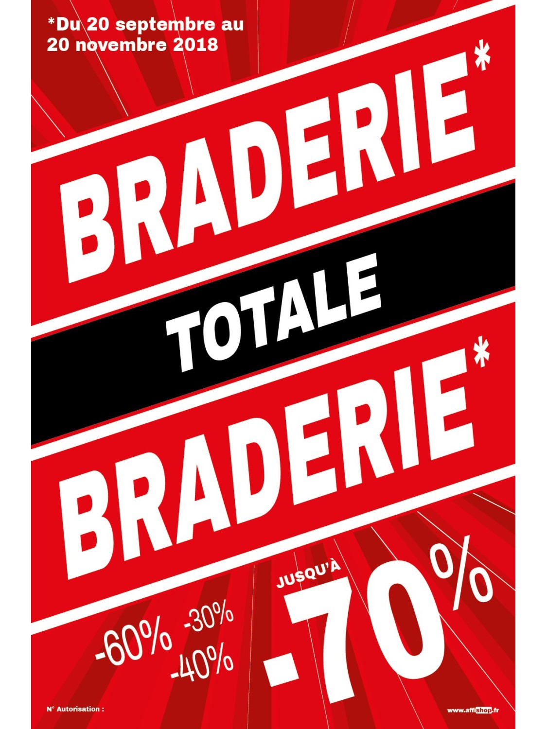 Affiche braderie personnalisable