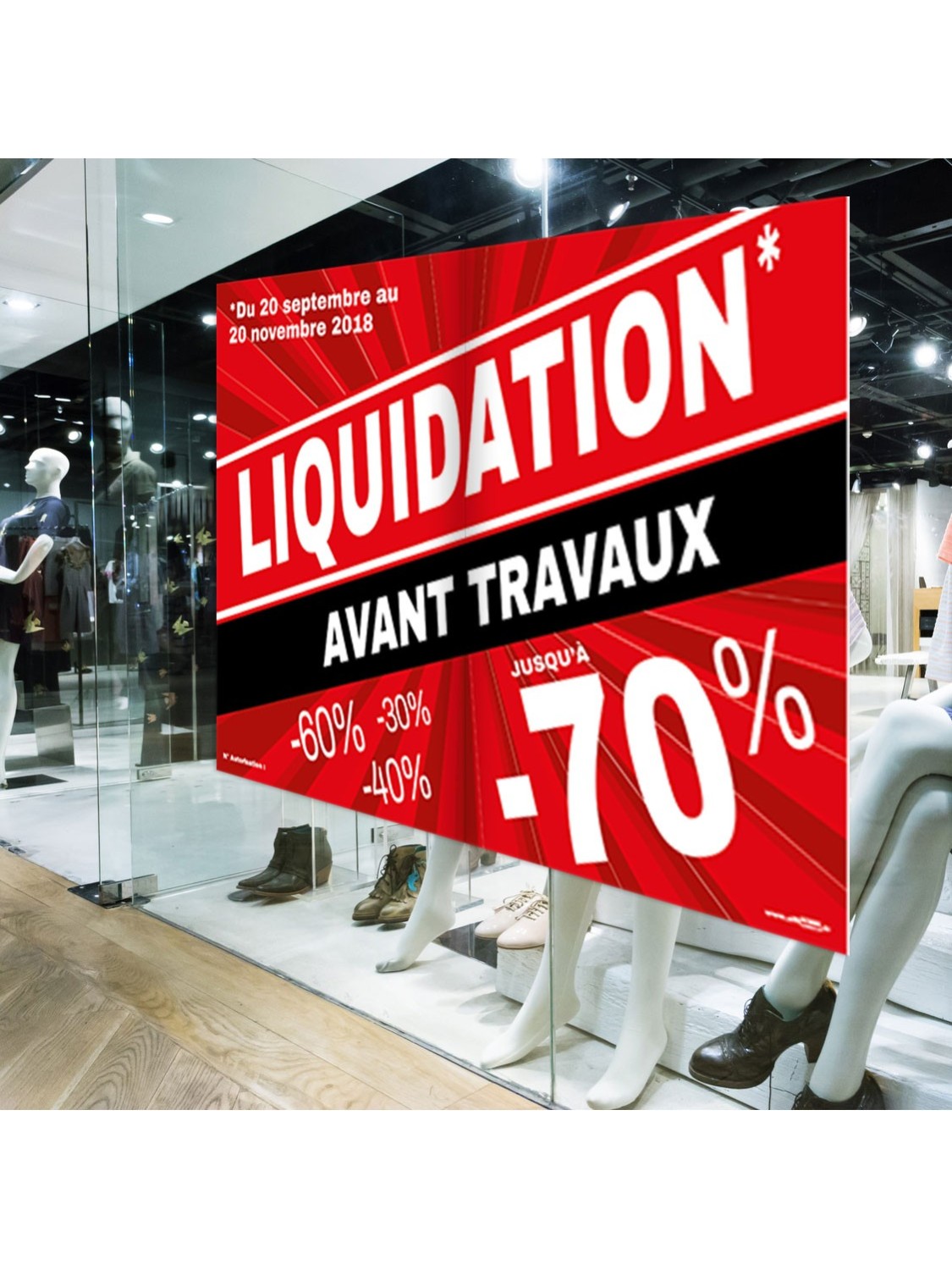 Affiche GRAND FORMAT liquidation personnalisable