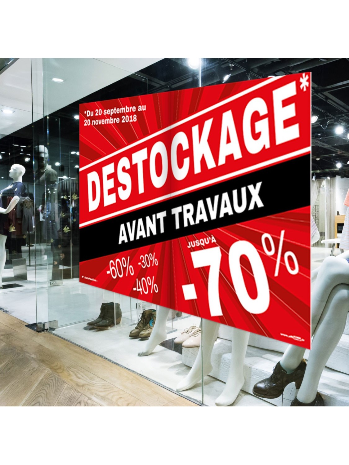 Affiche GRAND FORMAT destockage personnalisable