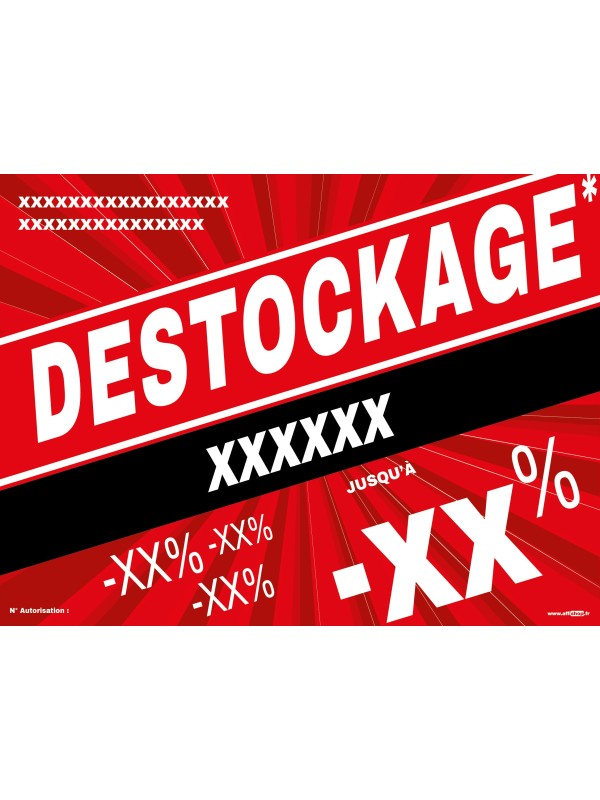 Affiche GRAND FORMAT destockage personnalisable