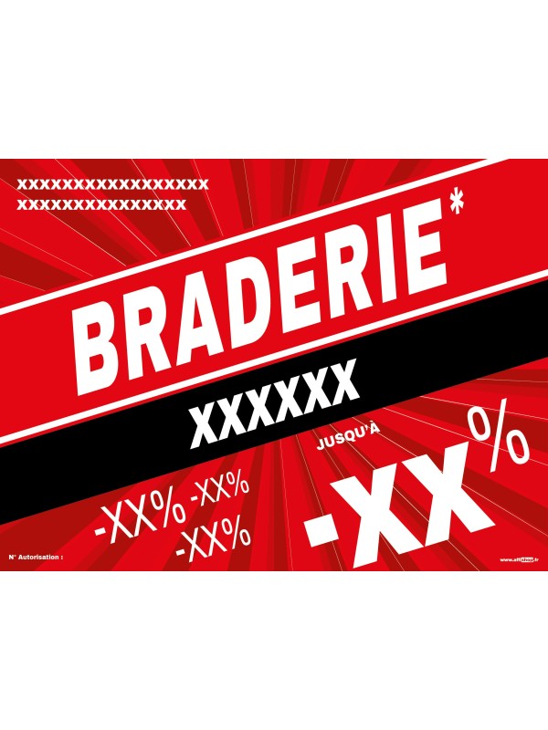 Affiche GRAND FORMAT braderie personnalisable