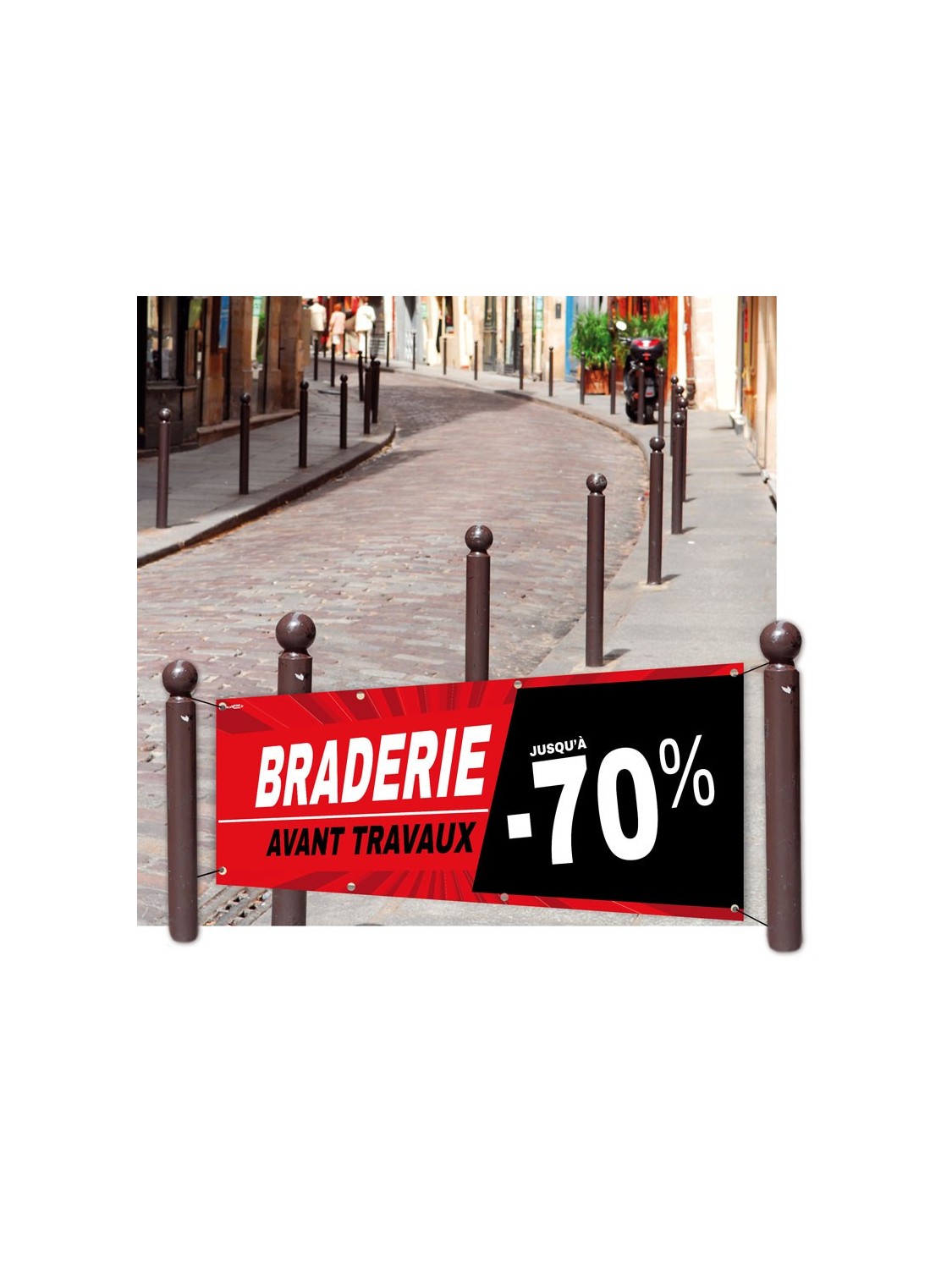 Banderole braderie personnalisable