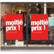 Affiche "moitié prix"