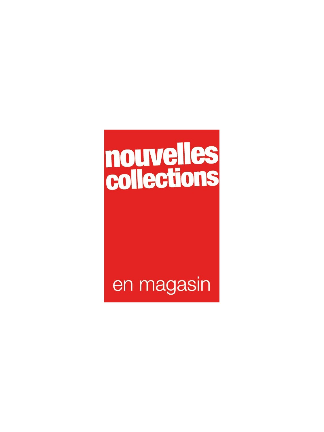 Affiche "nouvelle collection" rouge