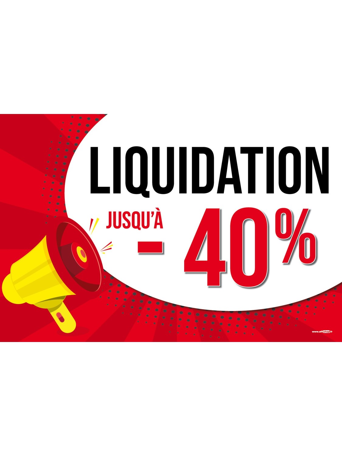 Affiche liquidation -40%