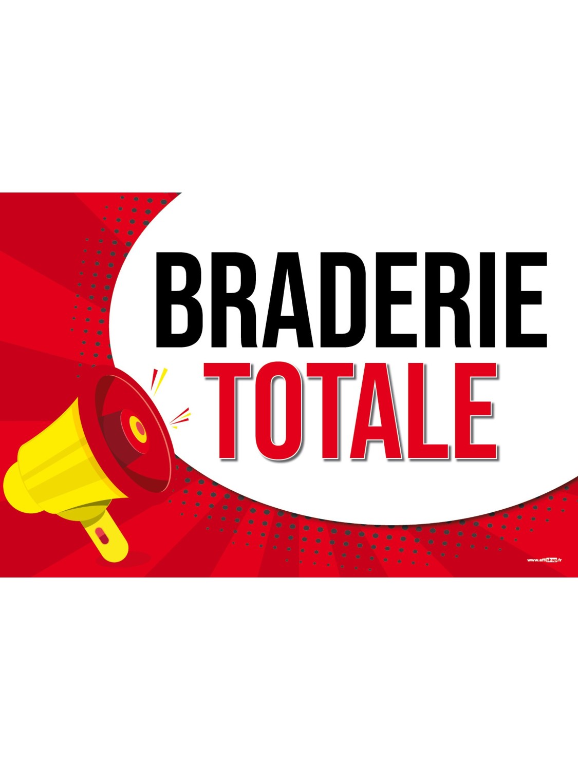 Affiche braderie totale Pop Art