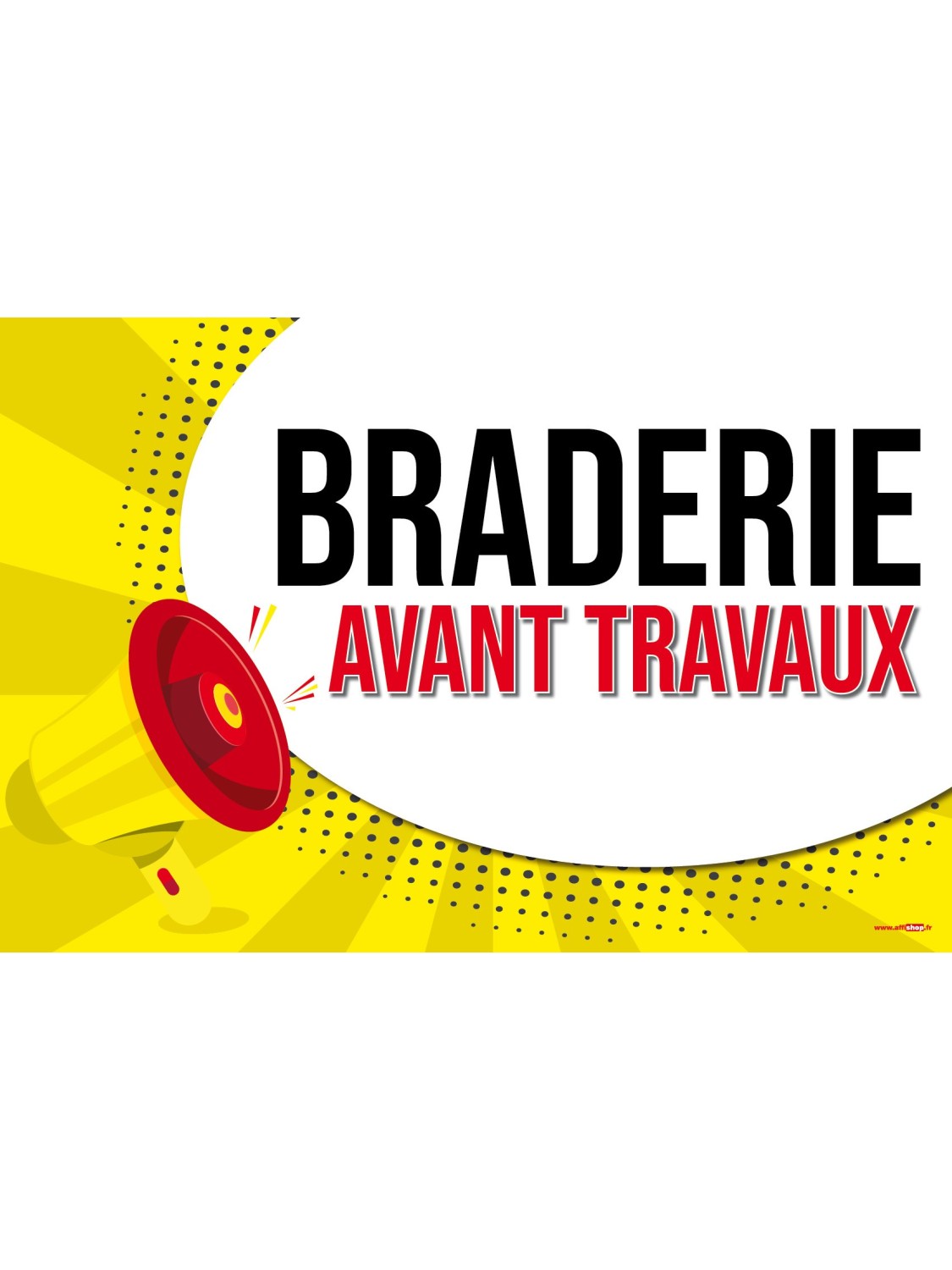 Affiche braderie avant travaux Pop Art Affiche braderie avant travaux Pop Art