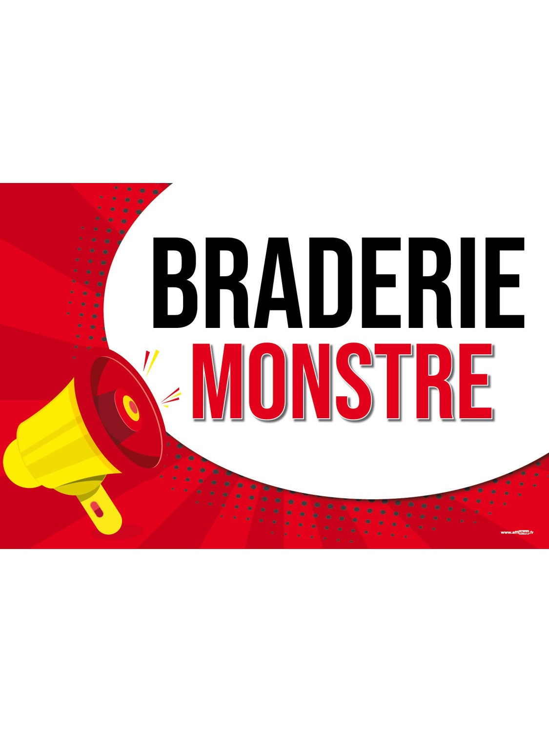 Affiche braderie monstre Pop Art