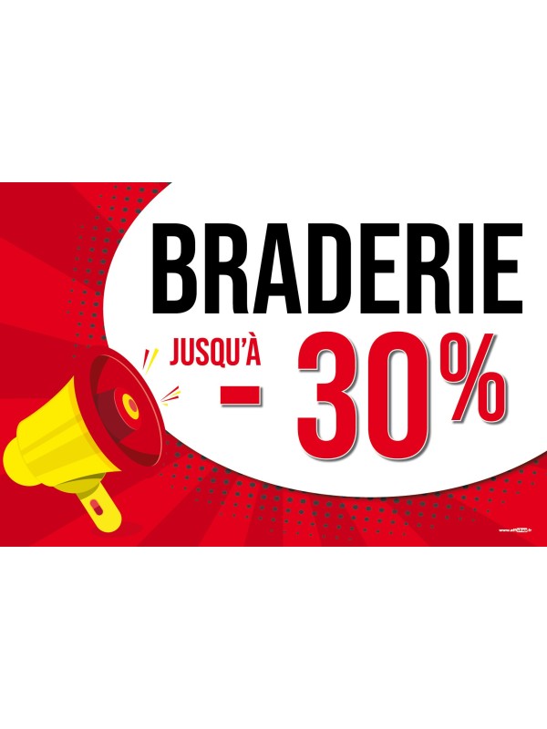 Affiche braderie -30% Pop Art