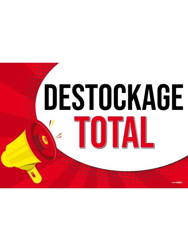 Affiche destockage total Pop Art