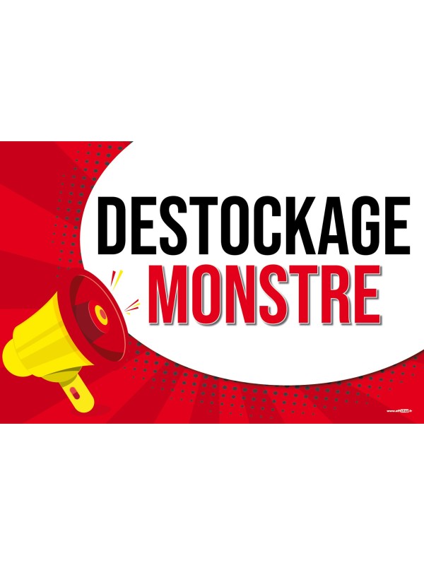 Affiche destockage monstre Pop Art