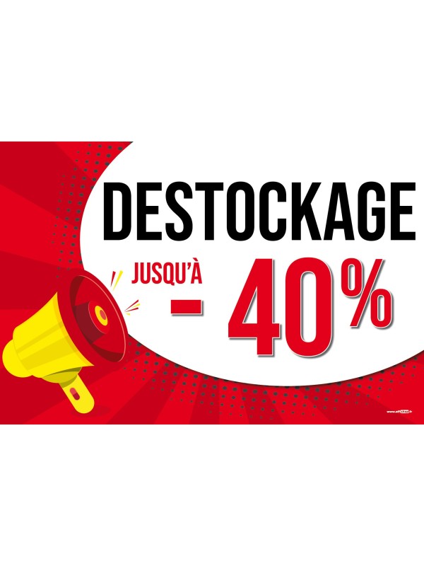 Affiche destockage -40% Pop Art