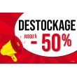 Affiche destockage -50% Pop Art