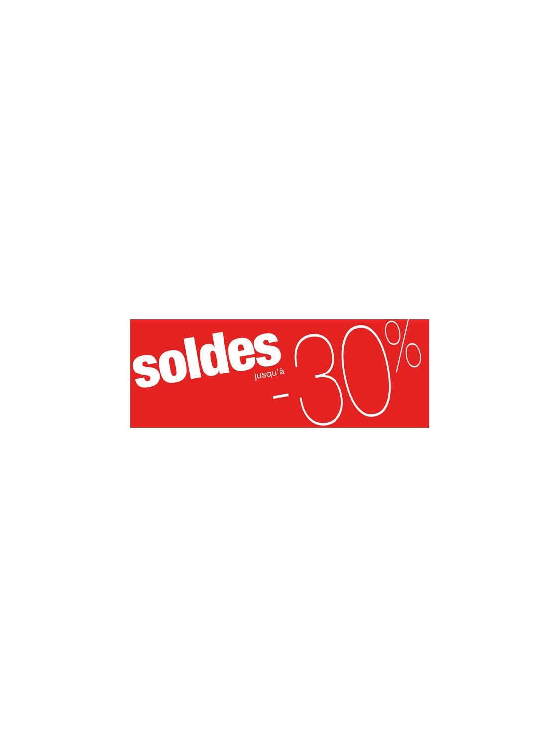 Bandeaux "soldes -30%" rouge