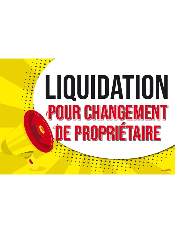 Affiche liquidation avant travaux pop