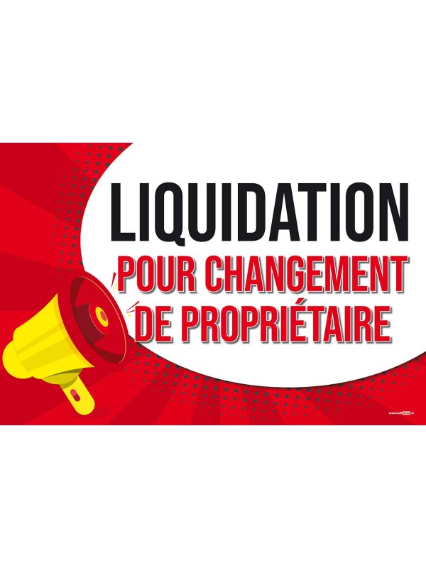 Affiche liquidation avant travaux pop