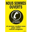 Affiche nous sommes ouverts