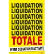 Affiche "liquidation -30%" rouge