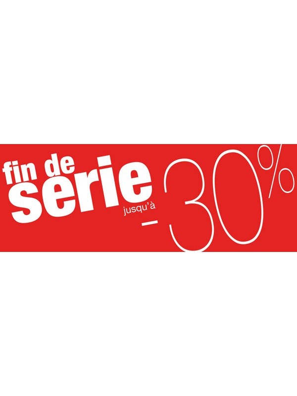 Bandeaux "fin de série -30%" rouge