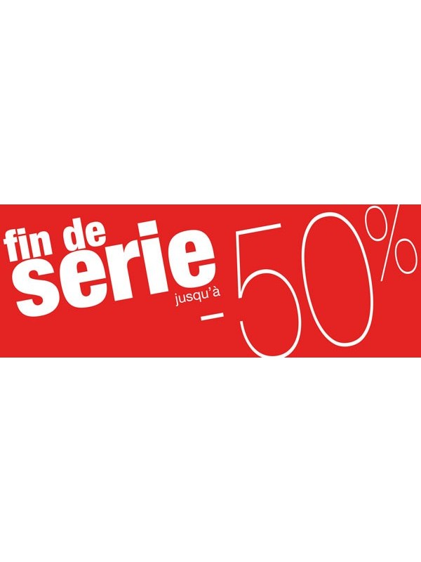 Bandeaux "fin de série -50%" rouge