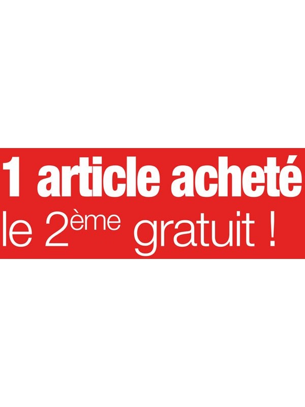 Bandeaux "le 2ème article gratuit" rouge