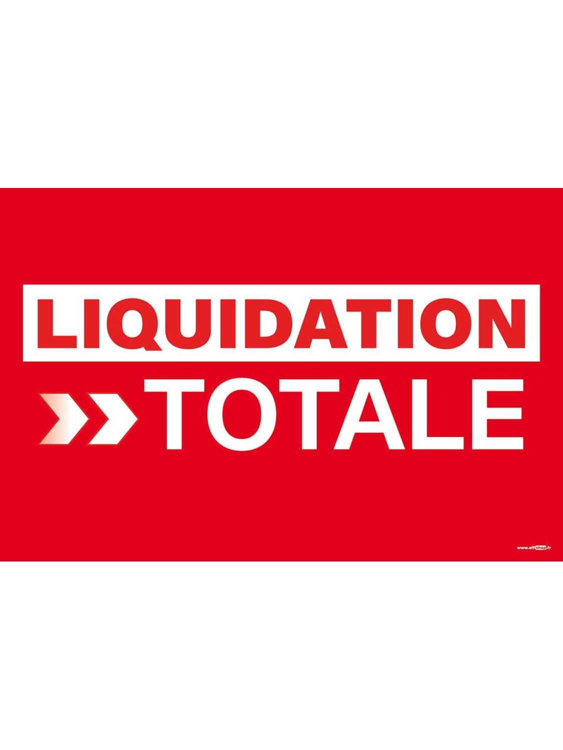 Affiche liquidation totale