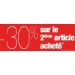 Bandeaux "-30% sur le 2ème article" rouge