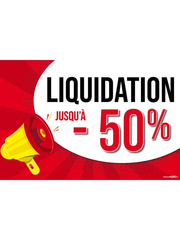 Affiche pop liquidation -50