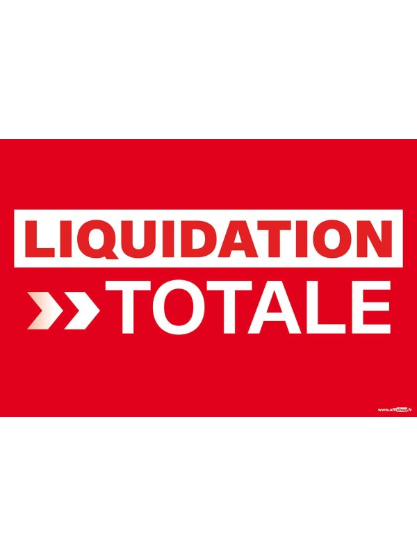 Affiche liquidation totale