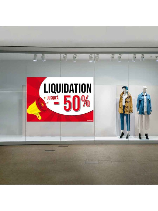 Affiche pop liquidation -50