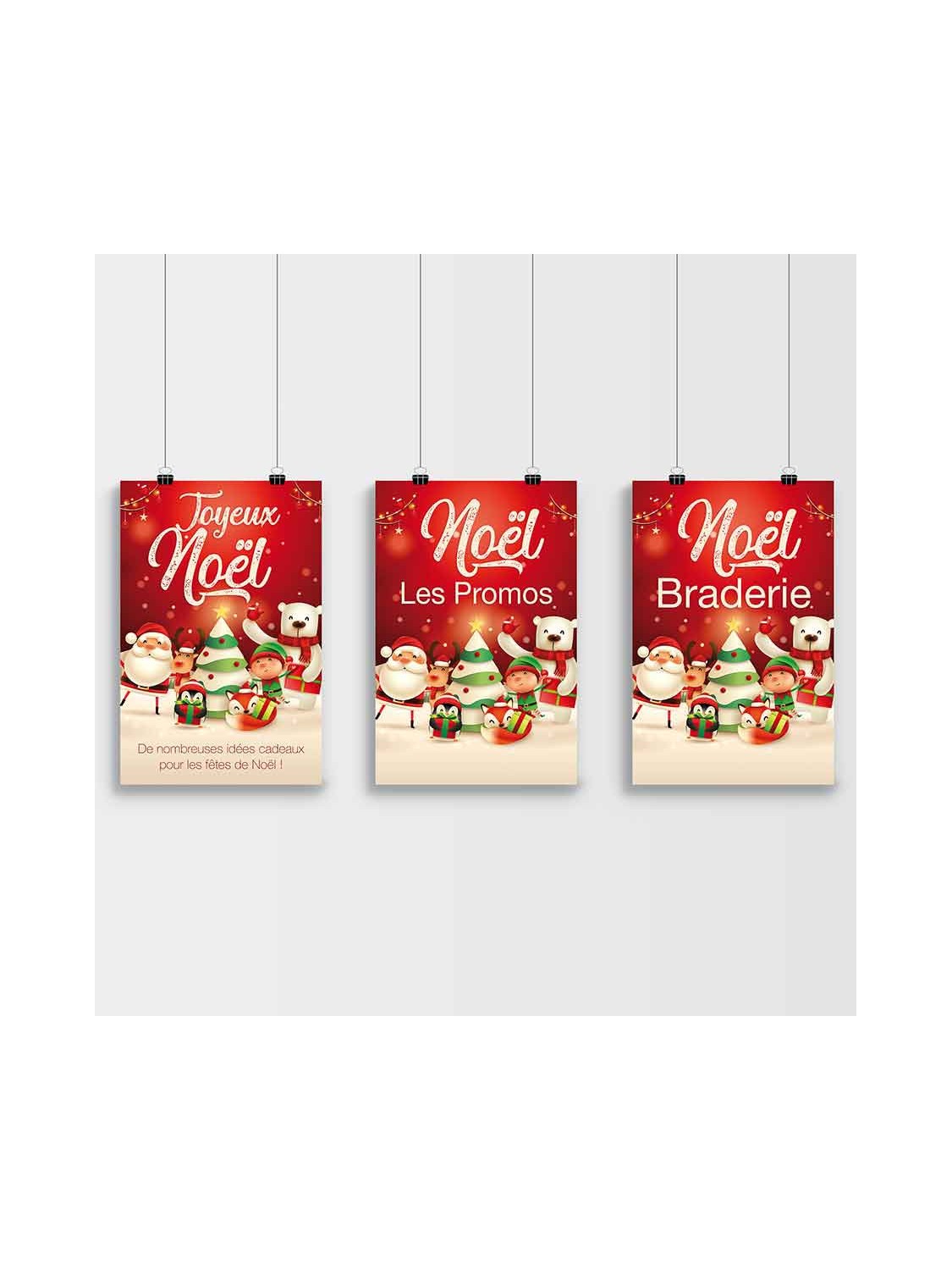 Affiche Joyeux Noël Santa&Friends