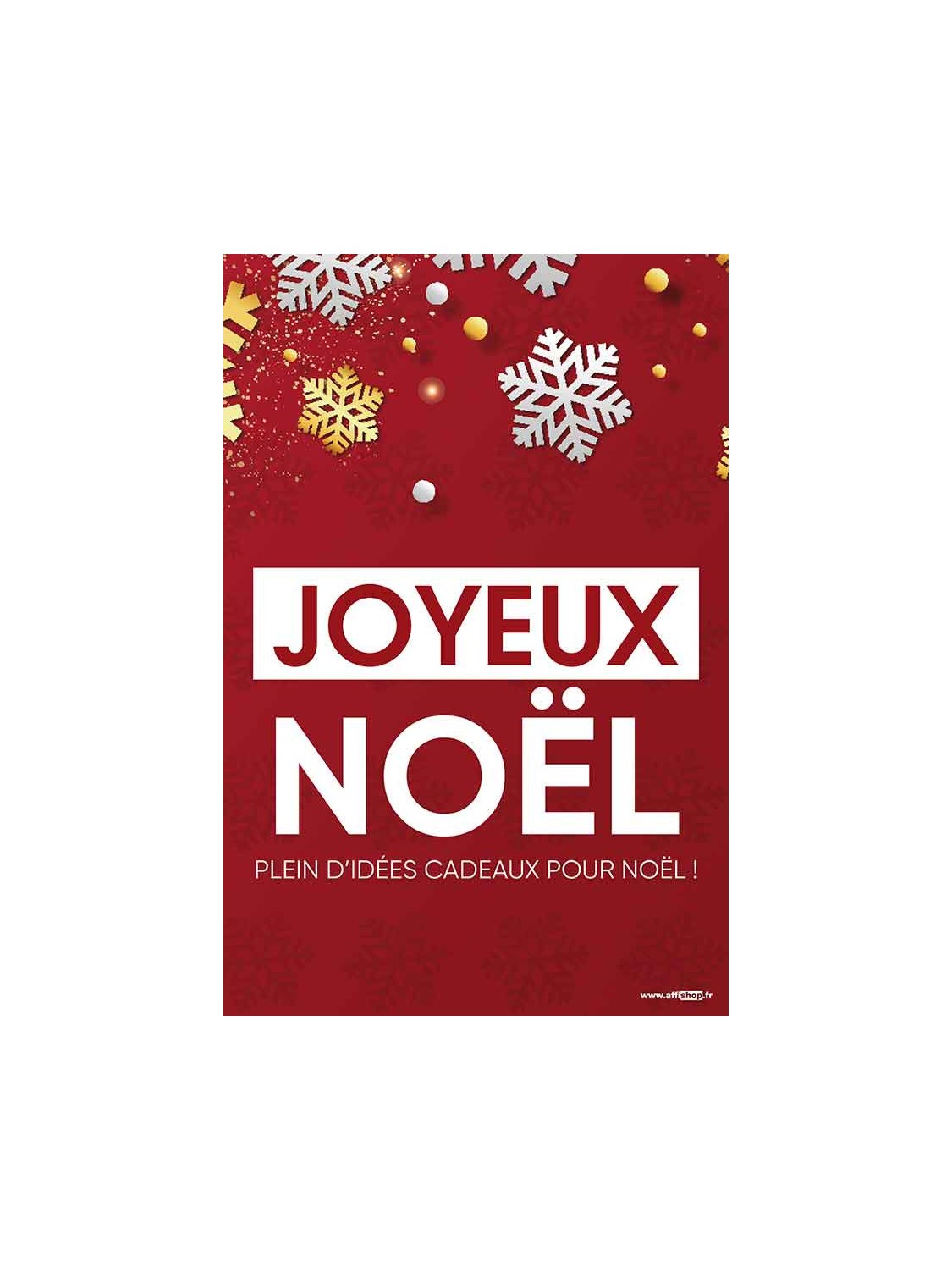 Affiche Joyeux Noël Flocons